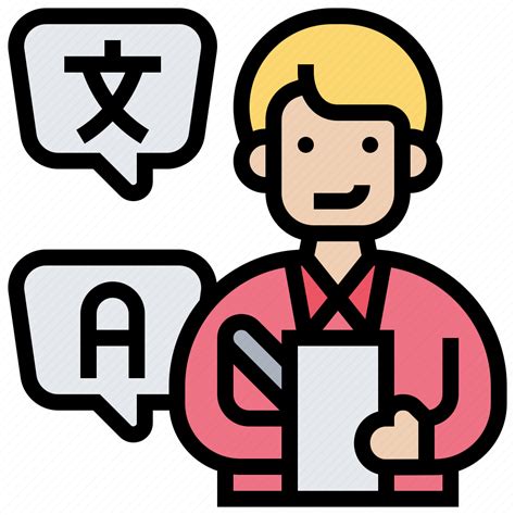 Expert Interpreter Languages Professional Translator Icon