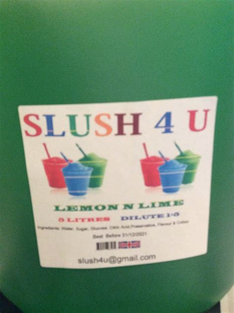 Slush Puppie Syrup 5 Litre Lemon N Lime Flavoured Etsy