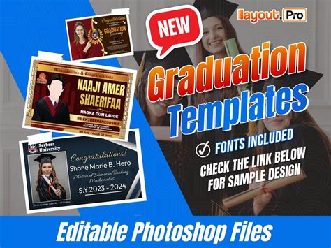 Editable Graduation Tarpaulin Templates Premium Psd Files Graduation