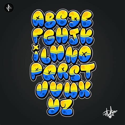 How To Draw Graffiti Bubble Letters Alphabet