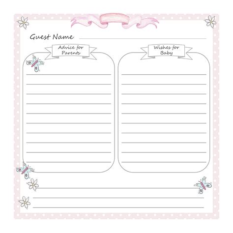 Free Printable Guest Book Template Printable Word Searches