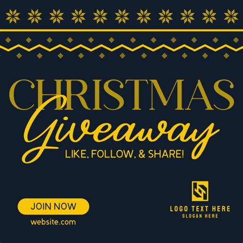 Christmas Giveaway Promo Instagram post | BrandCrowd Instagram post Maker