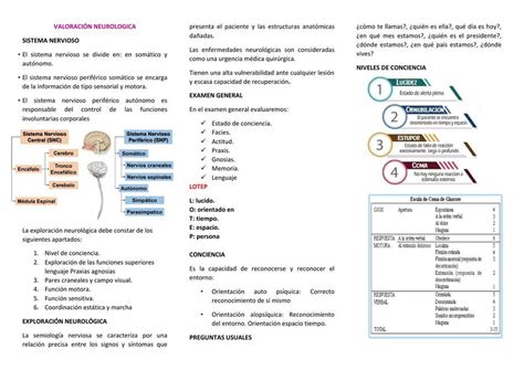 Valoraci N Neurologicapdf Nursing Cvc Udocz