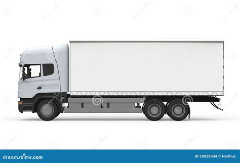 Cargo Delivery Truck Isolated On White Background Stock Images Image