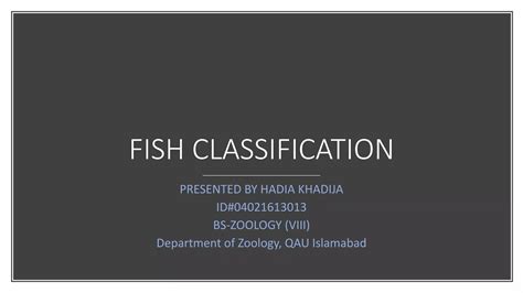 Fish classification | PPT