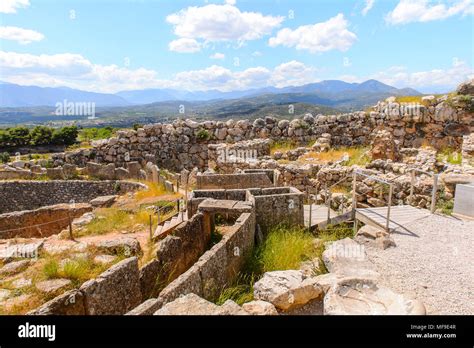 Mycenae Center Of Greek Civilization Peloponnese Greece Mycenae Is