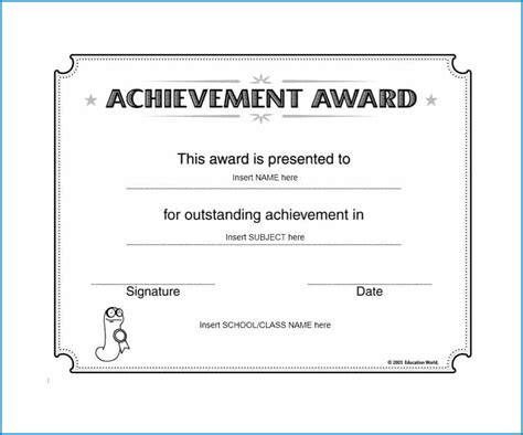 √ Free Printable Certificate Of Achievement Template