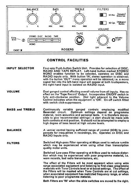 Rogers Cadet Iii Stereo Integrated Amplifier