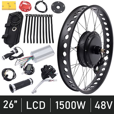 E Bike Fat Tire Bicycle Rear Wheel Hub Motor Conversion Kit For 26 In