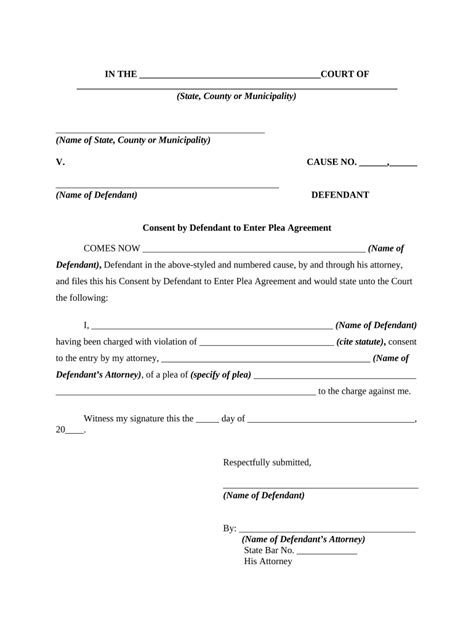 Plea Agreement Form Complete With Ease Airslate Signnow