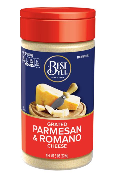 Grated Parmesan Romano Cheese Best Yet Brand