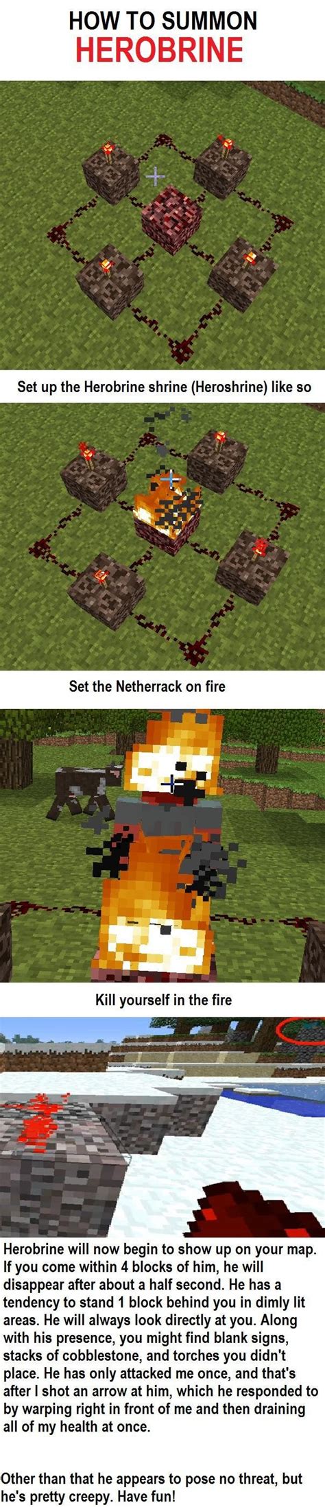 How To Summon Herobrine Rminecraft