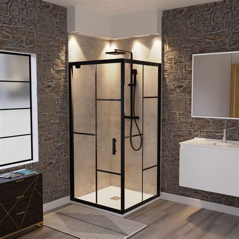 Paroi De Douche D Angle Avec Porte Pivotante 90x90 ATELIA Leroy Merlin