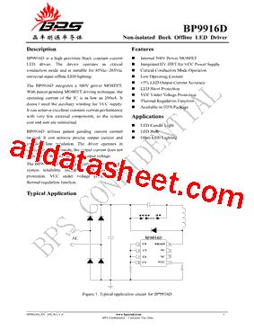 BP9916D Datasheet(PDF) - Bright Power Semiconductor Co., Ltd.