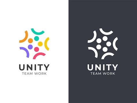 Conceito De Design De Logotipo De Trabalho Em Equipe Unidade Pessoas