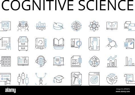 Colecci N De Iconos De L Nea De Ciencia Cognitiva F Sica Cu Ntica