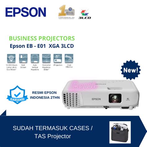 Jual Epson EB E01 XGA 3LCD Projector EBE01 EBE 01 New Pendamping