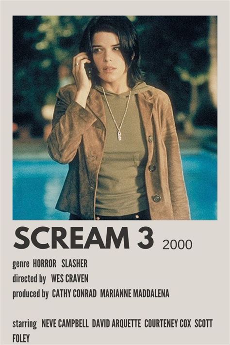 Scream 3 poster | Scream movie poster, Movie posters minimalist, Film ...