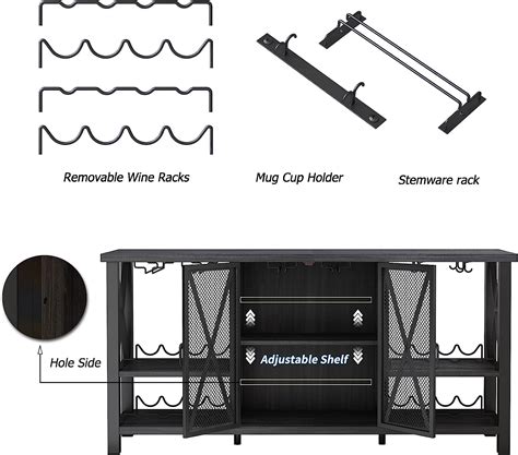 Buy O K FURNITURE Wine Bar Cabinet For Liquor And Glass With Storage