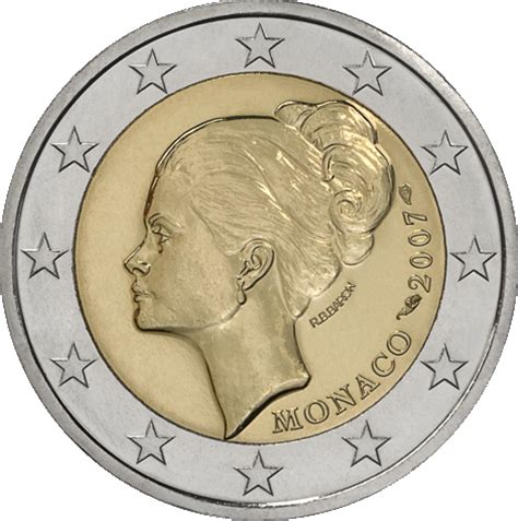 2 Euros Conmemorativos Monaco 2007 Grace Kelly Moneda Romacoins