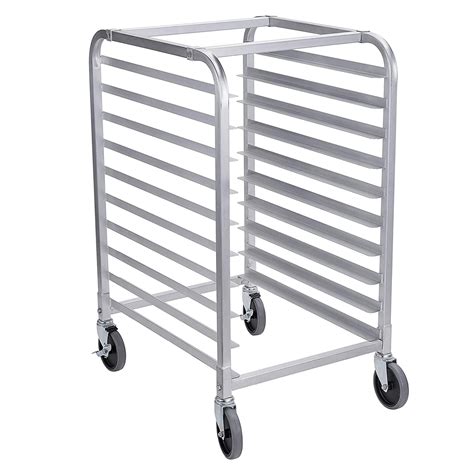 Bun Pan Rack 10 Tier With Wheels Commercial Bakery Racking Of Aluminum