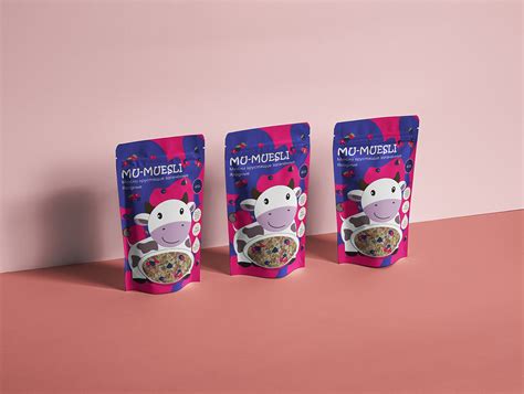 Mu Muesli Packaging Design Berries Behance