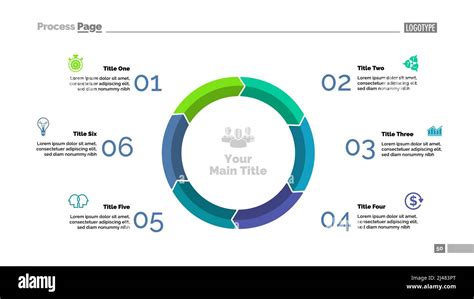 Six Phases Cycle Diagram Slide Template Business Data Graph Chart