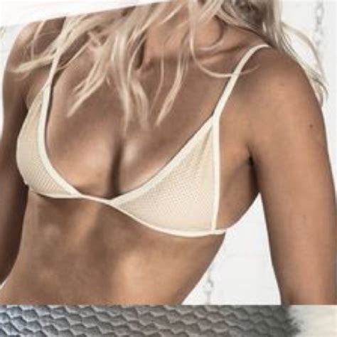 One Teaspoon Swim One Teaspoon Cream Bikini Set Top And Bottom M