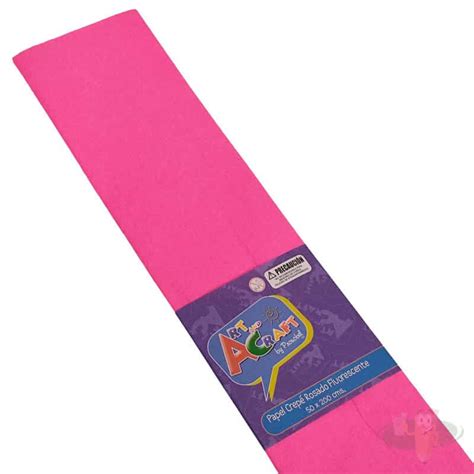 Pliego de papel crepe rosado flúor ARTANDCRAFT LIBRERIA 1000 UTILES