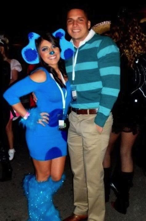 Blue And Steve From Blues Clues Such A Cute Couple Idea Couples Costumes Creative Couple