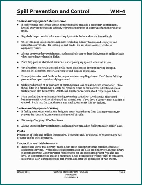 Printable Swppp Inspection Form