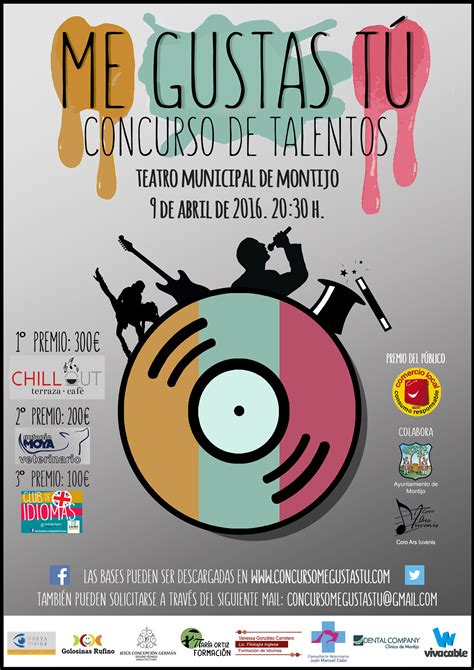 Cartel Concurso De Talentos Me Gustas Tu Concurso En Montijo