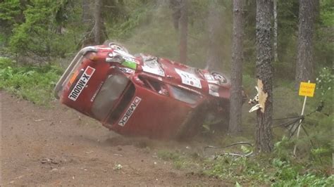 Midnattssolsrallyt 2017 Avåkarsväng Crashes action YouTube