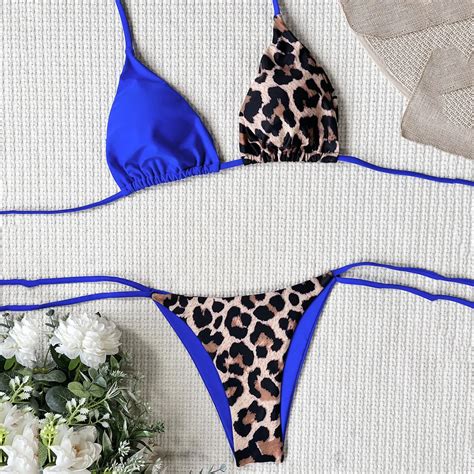Yipinpay Bikini 2023 Sexy Brazilian Biquini Bikinis Set Leopard Women
