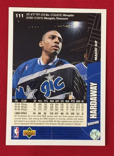 Lot Of 700 1996 97 Upper Deck Collector S Choice Anfernee Hardaway Card