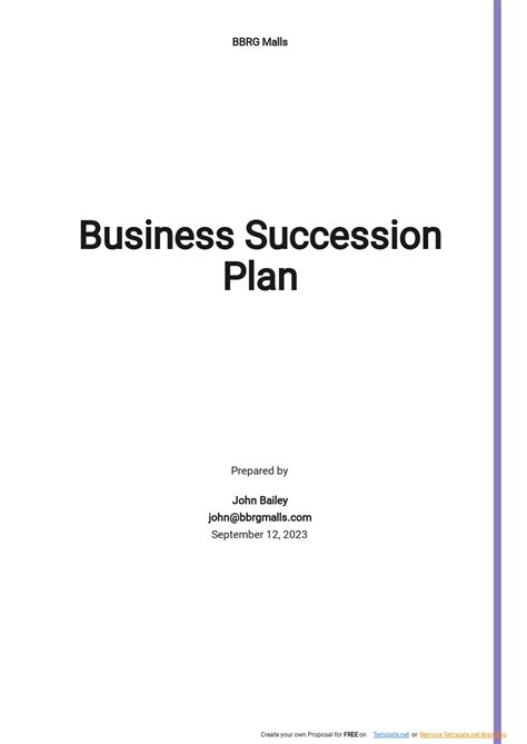 Business Succession Plan Templates - Documents, Design, Free, Download ...