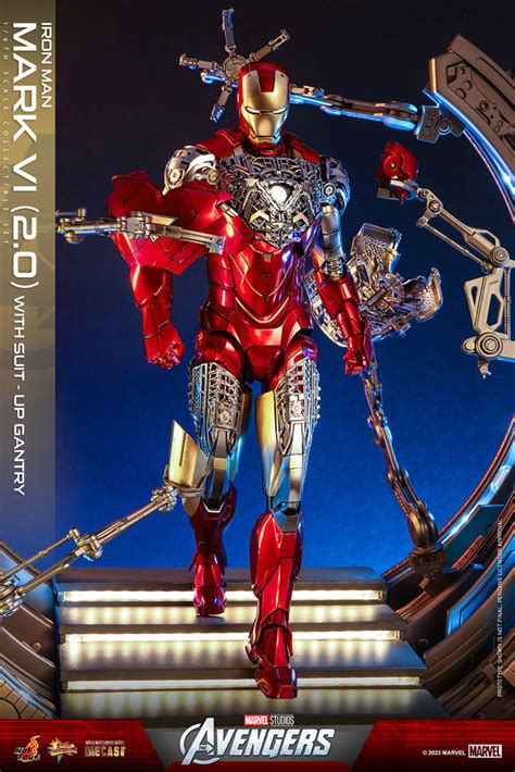 Marvel Iron Man Mark Vi 2 0 With Suit Up Gantry Marvel S The Avengers Movie Masterpiece