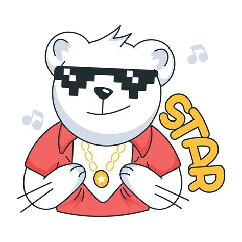 trendy cool teddy  vector art  vecteezy