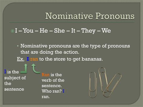 Pronouns In The Nominative Examples