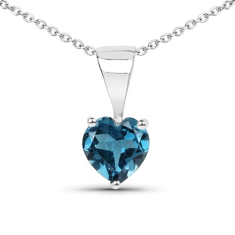 Srebrny Wisiorek Z Naturalnym Topazem Niebieskim London Blue 1 10 Ct