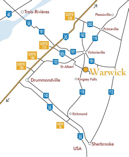 Carte Ville De Warwick