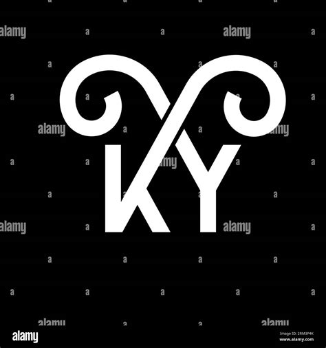 Ky Letter Logo Design On Black Background Ky Creative Initials Letter Logo Concept Ky Letter