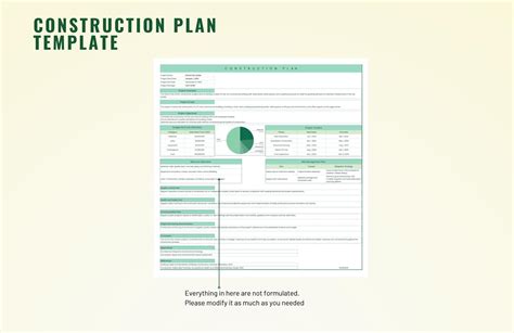 Construction Plan Template in Excel, Google Sheets - Download ...