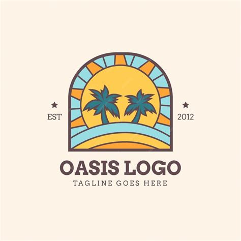 Free Vector | Hand drawn oasis logo design