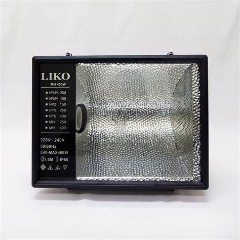 Liko S W E Metal Halide Flood Light Black