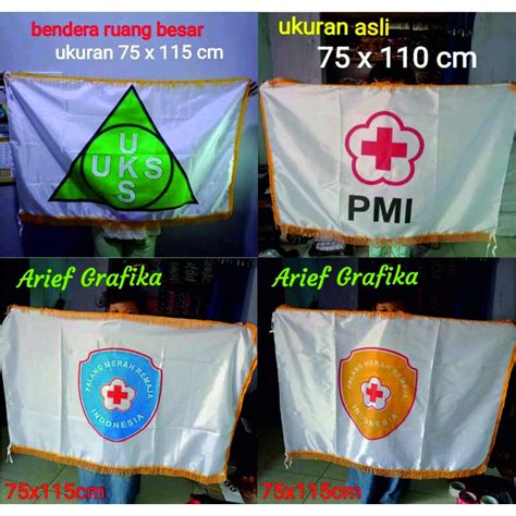 Jual Bendera Pataka Ruangan Ruang Pmi Pmr Smp Sma Madya Wira Uks Palang