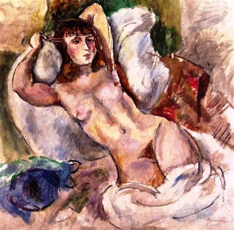 Nude On A Sofa By Jules Pascin Oil Painting Reproduction For Sale