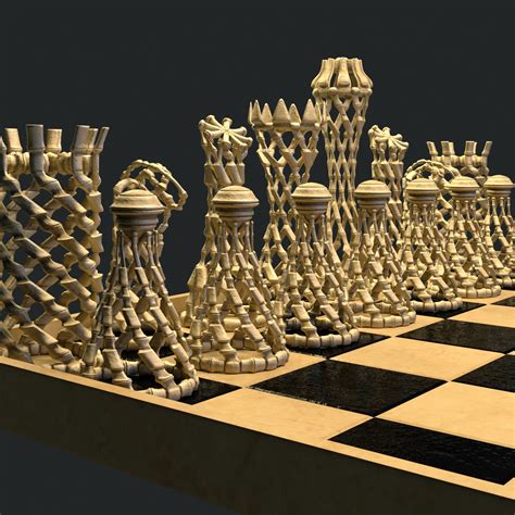 Bone Chess Set | CGTrader