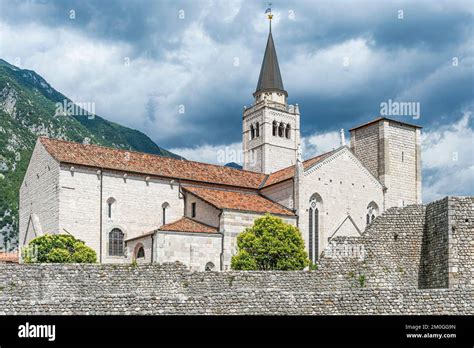 Duomo And Walls Venzone Italy Stock Photo Alamy