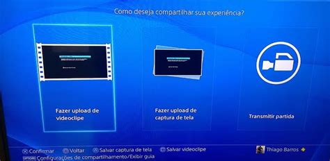 PlayStation 4 como salvar capturas de tela e vídeos após atualização